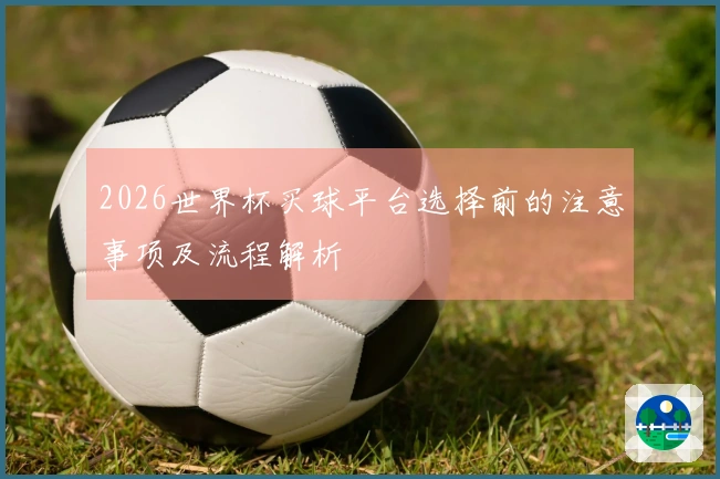 2026世界杯买球平台选择前的注意事项及流程解析
